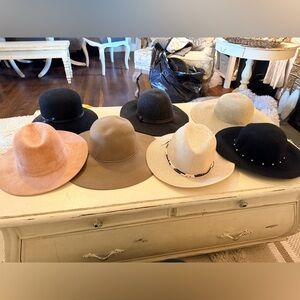 Lot of Stylish Wide-Brimmed Hat Collection